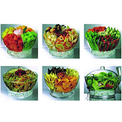 Innovative Life Large Salad Bowl on Ice with Lid, Chilled Mixing Serving  Bowl for Party, Clear, Acrylic