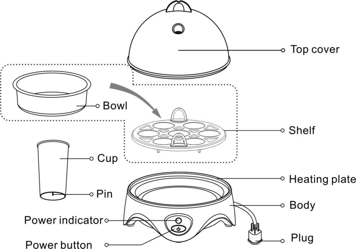  DBTech Automatic Shut-off Electric Egg Cooker: Home & Kitchen