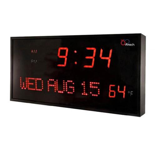 Ivation Oversized Digital Led Calendar Clock w/ Day Date And Temperature