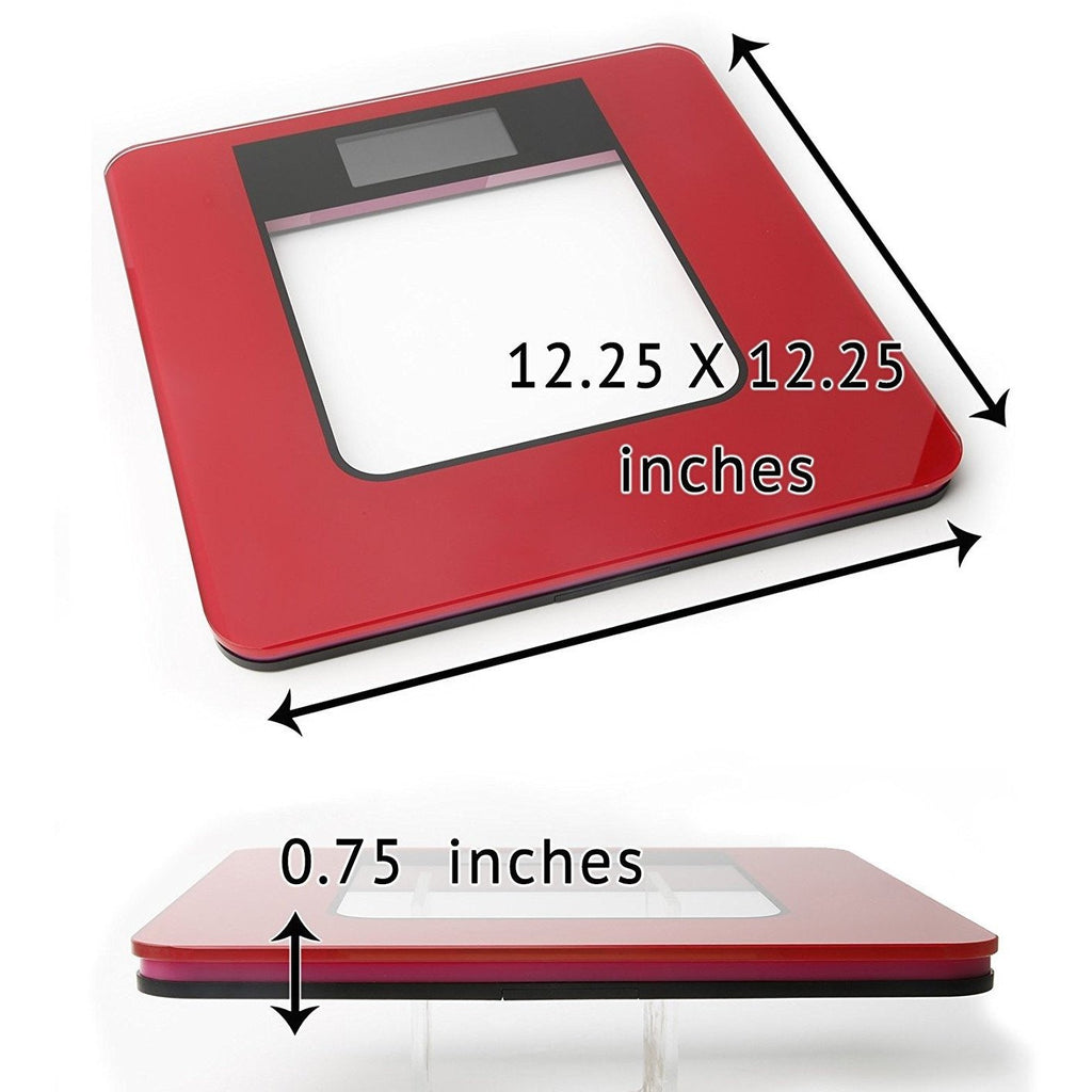 Ivation Ultra Thin LCD Tempered Glass Digital Bathroom & Gym Scale