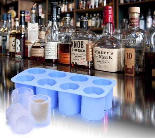 Chill Shooters DIY Ice Shot Glass Silicone Mold Tray Bar - Makes 4