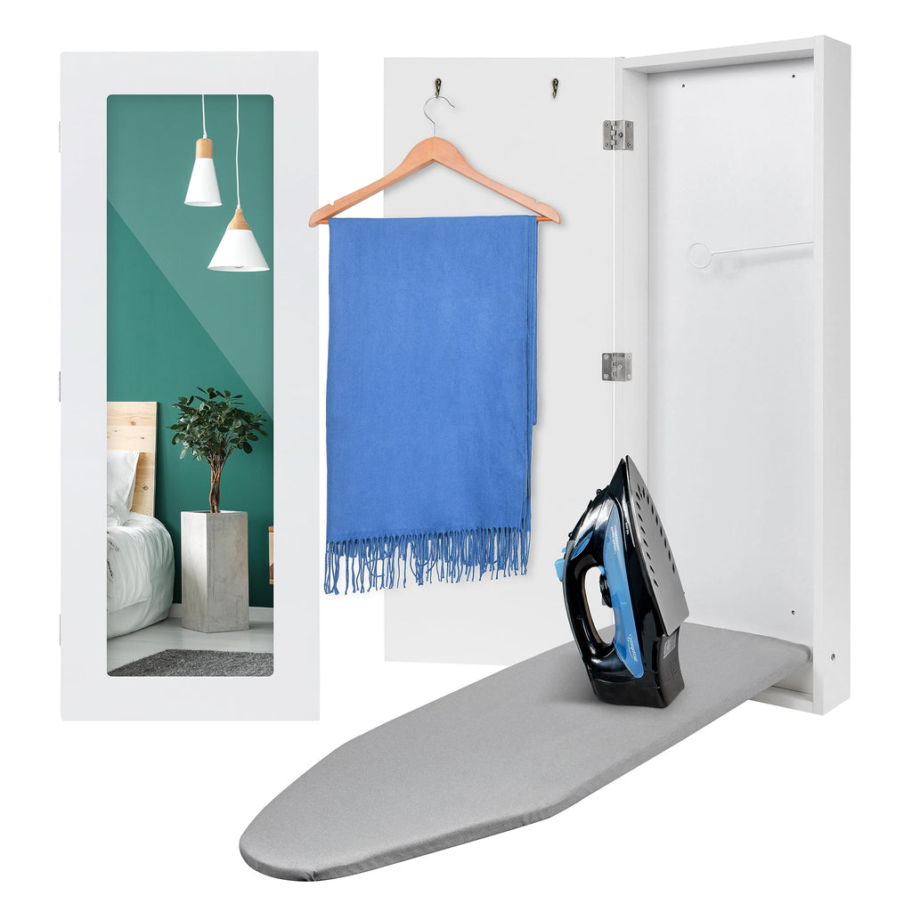 Ivation Ironing Board, Wall Mounted Ironing Board Cabinet W/Left Side ...