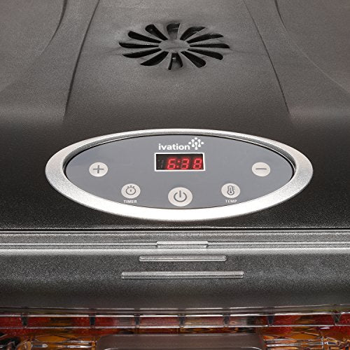Ivation 6 Tray Countertop Digital Food Dehydrator Drying Machine 480w with  Preset Temperature Settings, Auto Shutoff Timer and Even Heat Circulation